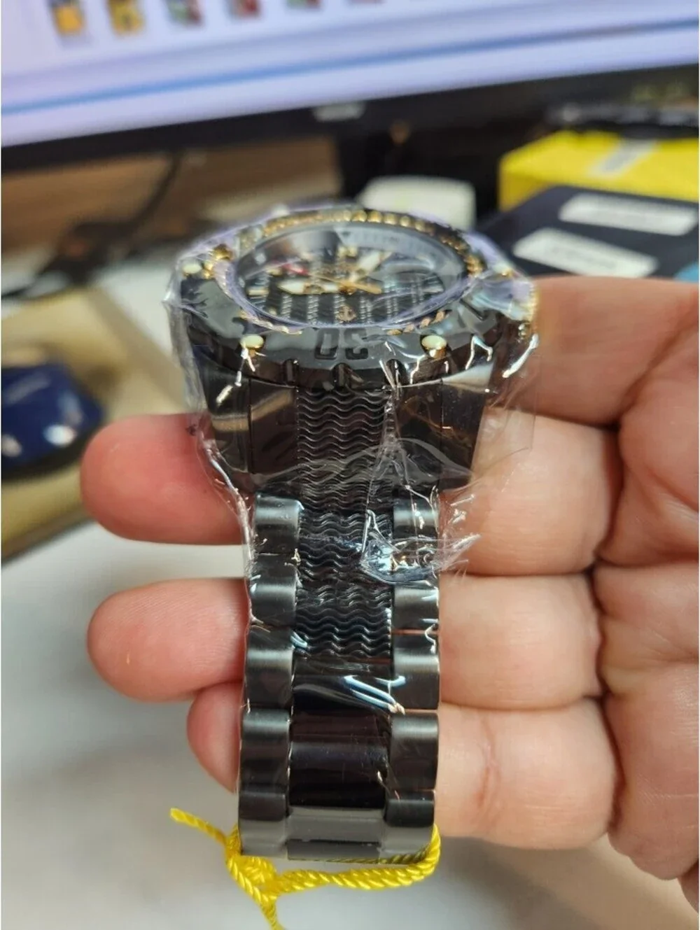 Invicta Ocean Voyage Black Gold Bezel Stainless Steel, 52mm (47743)